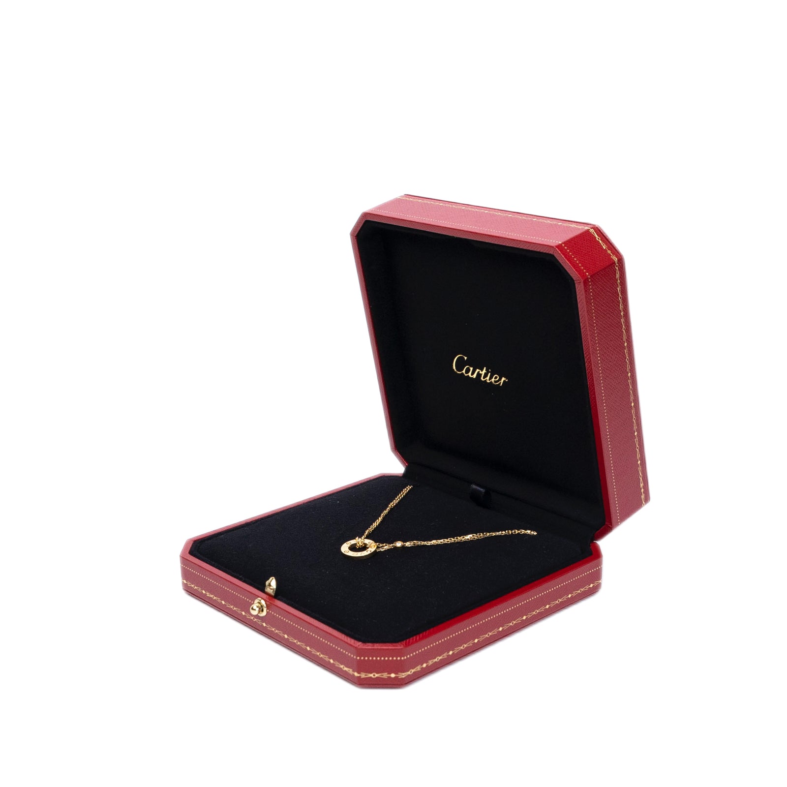 CARTIER LOVE NECKLACE 2 DIAMONDS YELLOW GOLD