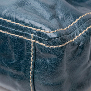 PRADA VITELLO SHINE CHAIN SHOULDER BAG BLUE GHW