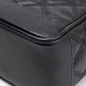 SAINT LAURENT 80'S VANITY BAG BLACK CALFSKIN GHW