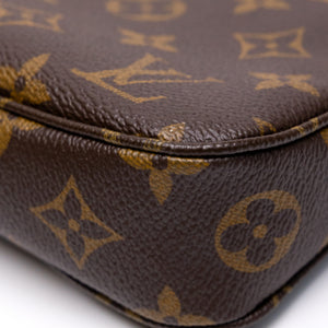 LOUIS VUITTON POCHETTE ACCESSOIRES BROWN/MULTICOLOUR  MONOGRAM CANVAS GHW (MICROCHIP)