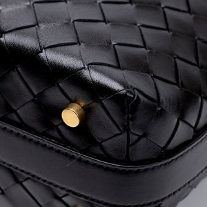 BOTTEGA VENERA MINI WALLACE SHOULDER BAG CALFSKIN BLACK GHW