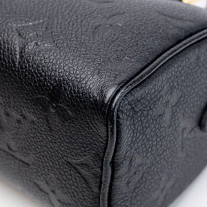 LOUIS VUITTON NANO SPEEDY BLACK MONOGRAM EMPREINTE GHW (MICROCHIP)