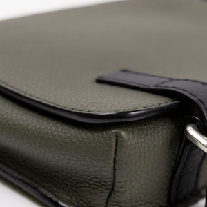 LOEWE MILITARY MESSENGER BAG CALFSKIN LEATHER KHAKI GREEN SHW