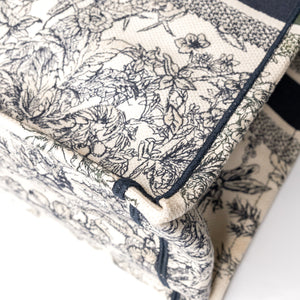 CHRISTIAN DIOR LARGE BOOK TOTE TOILE DE JOUY EMBROIDERY
