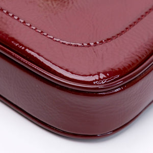 GUCCI JACKIE NOTTE MINI BAG RED PATENT LEATHER GHW