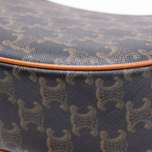 CELINE MEDIUM AVA BAG TRIOMPHE CANVAS / CALFSKIN BROWN GHW