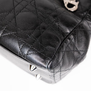 CHRISTIAN DIOR VINTAGE LADY DIOR TOTE BAG BLACK SHW