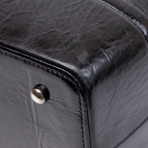 CHANEL LARGE QUILTED SHOULDER BAG CALFSKIN BLACK SHW