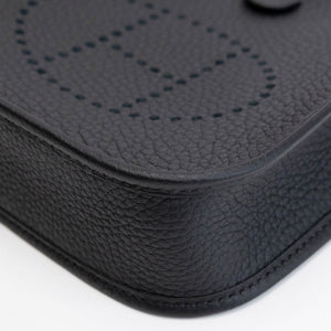 HERMES MINI EVELYNE CLEMENCE BLACK SHW STAMP K