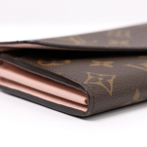LOUIS VUITTON EMILIE WALLET MONOGRAM ROSE BALLERINE GHW