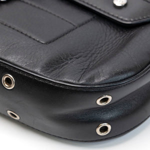 CHRISTIAN DIOR VINTAGE PUNK SHOULDER BAG BLACK SHW