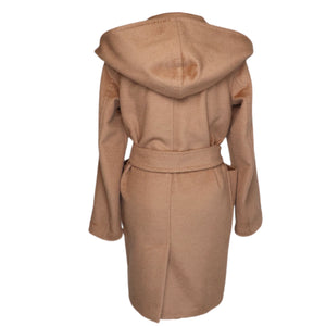 MAX MARA RIALTO ROBE COAT CAMELWOOL CAMEL SIZE 34