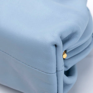 BOTTEGA VENETA MINI POUCH CALFSKIN BLUE GHW