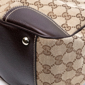GUCCI GG CANVAS PRINCY TOTE BAG BEIGE GHW