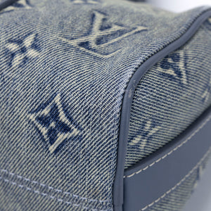 LOUIS VUITTON KEEPALL BANDOULIERE 25 WASHED DENIM CANVAS BLUE SHW