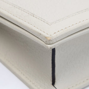 GUCCI DIANA MINI BAG WITH BAMBOO WHITE LEATHER GHW