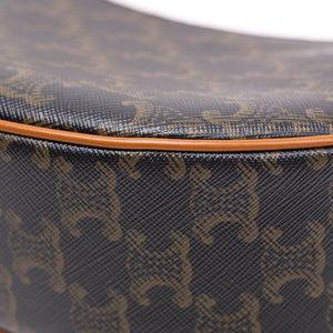 CELINE MEDIUM AVA BAG TRIOMPHE CANVAS / CALFSKIN BROWN GHW