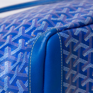 GOYARD ARTOIS GM TOTE BAG GOYARDINE CANVAS/CALFSKIN BLUE SHW