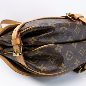 LOUIS VUITTON VINTAGE DOUBLE SIDE CROSSBODY BAG MONOGRAM CANVAS GHW