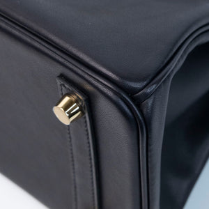 HERMES BIRKIN 25 VOLUPTO BLACK GHW STAMP G