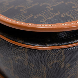 CELINE FLOCO BAG IN TRIOMPHE CANVAS GHW