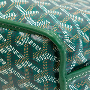 GOYARD MINI ANJOU TOTE BAG CANVAS / CALFSKIN GREEN SHW