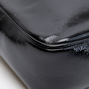GUCCI SOHO DISCO CAMERA BAG PATENT LEATHER BLACK LGHW