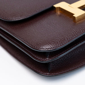 HERMES CONSTANCE MINI EPSOM ROUGH SELLIER GHW STAMP Z