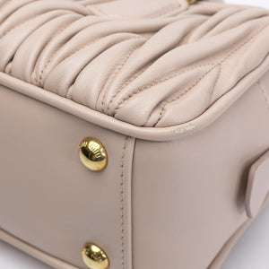 MIUMIU ARCADIE MATELASSE NAPPA LEATHER BAG POWDER PINK GHW