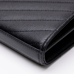 SAINT LAURENT ENVELOPE CHAIN WALLET CALFSKIN BLACK GHW