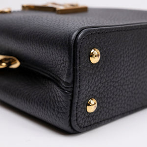 LOUIS VUITTON CAPUCINES NANO HANDBAG BLACK GHW