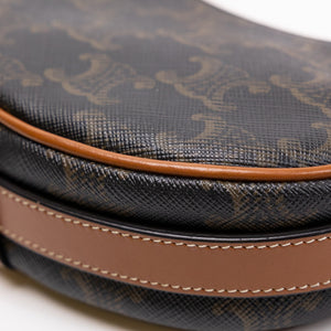 CELINE MINI AVA BAG TRIOMPHE CANVAS / CALFSKIN BROWN GHW