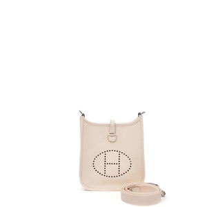 HERMES MINI EVELYNE NATA CLEMENCE LEATHER SHW  STAMP K