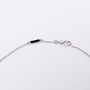VAN CLEEF & ARPELS VINTAGE ALHAMBRA PENDANT 18K WHITE GOLD, CHALCEDONY